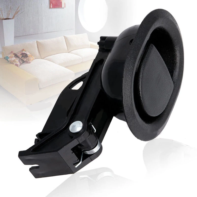 New 1pc Black Plastic Couch Release Lever Replacement Oval Sofa Chair Recliner Release Pull Handle Cable Funiture Accessories