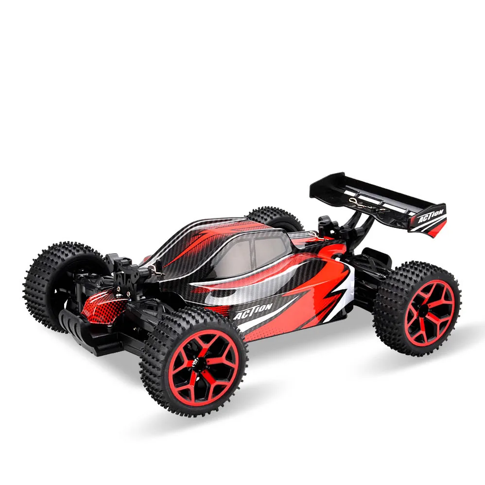 1/18 Радиоуправляемая машина 2,4G 4CH 4WD 20 км/ч высокоскоростные машинки Scal RC RTR игрушка сканеры с двойным приводом багги с дистанционным управлением автомобиль подарки - Цвет: Красный