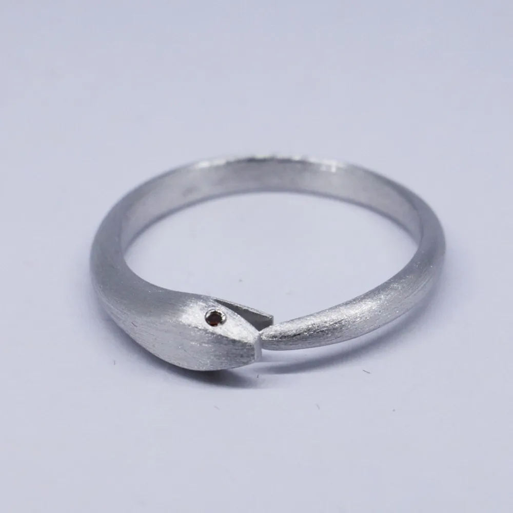 Чистое серебряное кольцо в виде змеи Wellmade|silver snake ring|snake ringring ring |