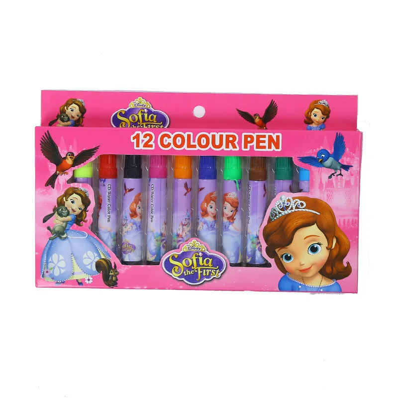 

12pcs/Set Cartoon sofia waterColored Pencils Kids Drawing pictures Writing Children Pencils School Study Useful tool