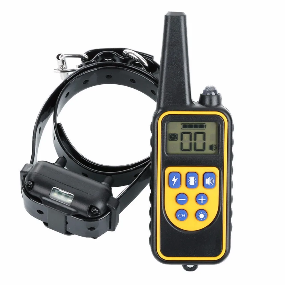 

800m Waterproof Electric Dog Training Collar Rechargeable Dog Collar Pet Remote Control LCD Display Bark-stop Training Tool