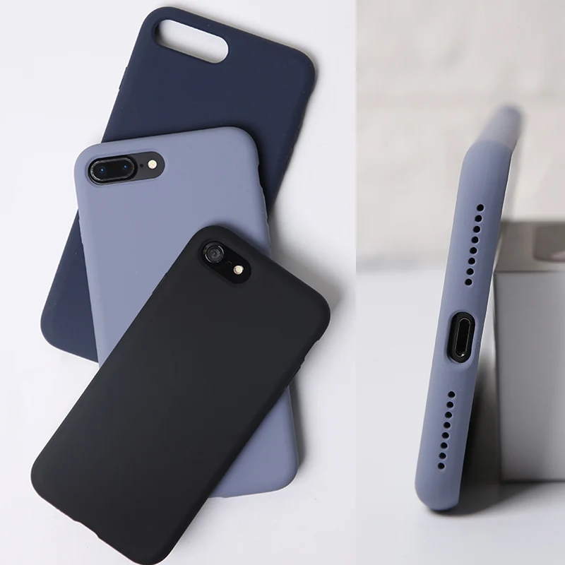 

HOT Phone Cases For iPhone 6 6s 7 8 plus Case Cover Soft Transparent Silicone Clear Case iPhone X 7 8 XS MAX Liquid silicone