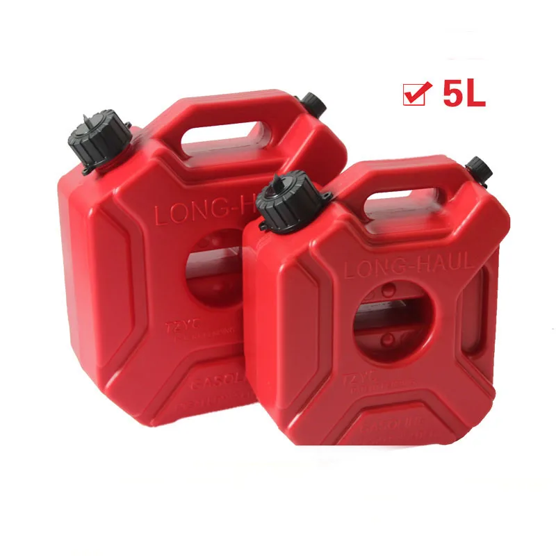 Black / Red 5L Explosion proof Antistatic Spare Plastic Barrels Fuel