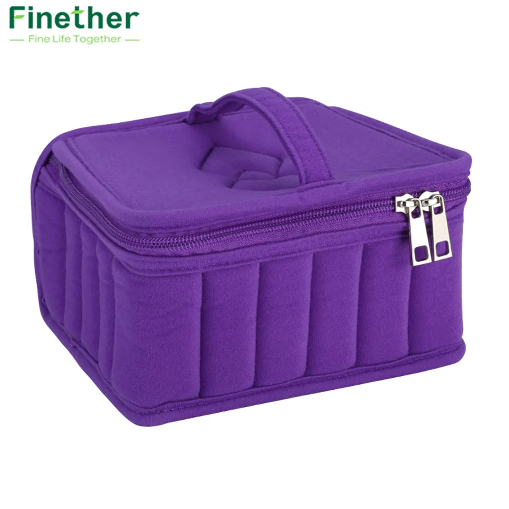 Finether 30-Bottle Essential Oil Carrying Holder Case Perfume Oil Portable Travel Storage Box Nail Polish Organizer Storage Bag 0