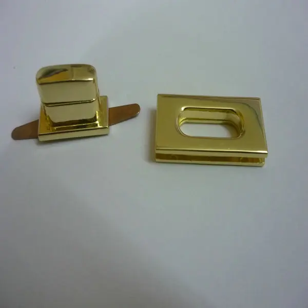 20 компл. 35 мм x 12 мм золото прямоугольник Twist Bag замок. Щитка сумка кошелек Блокировка
