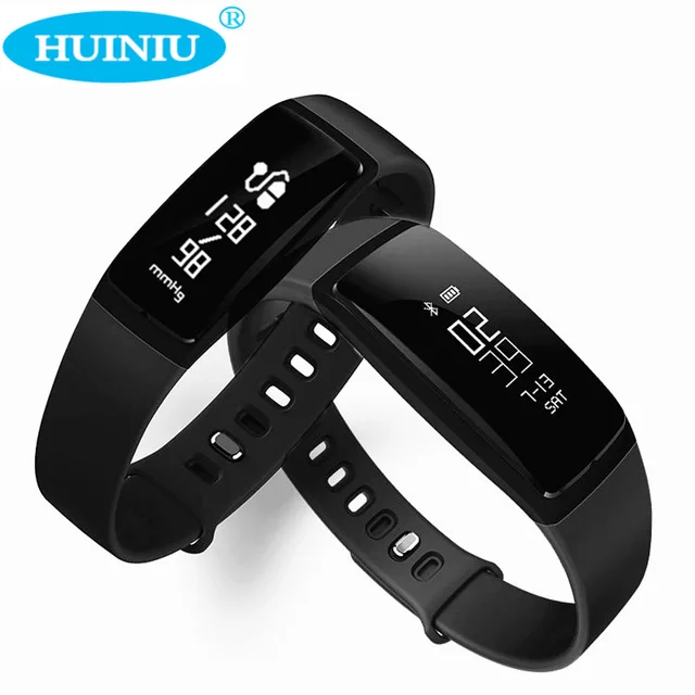 

HUINIU V07 Smart Wristband Band Heart Rate Blood Pressure Pedometer Alarm Bracelet Fitness Tracker Remote Contro For iOS Android