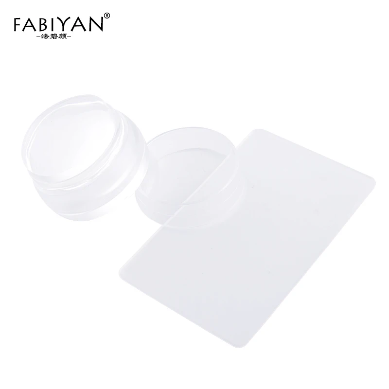 

3.5cm Head Chess Silicone Jelly Clear Nail Art Stamper Stamping Scraper With Cap Polish Tips Template Transfer Tool Manicure Set