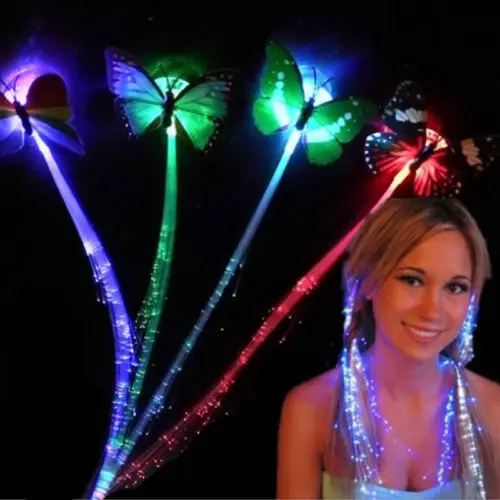 

LED Shining Hair Braids Barrette Flash LED Fiber Hairpin Clip Light Up Headband Party Glow Supplies