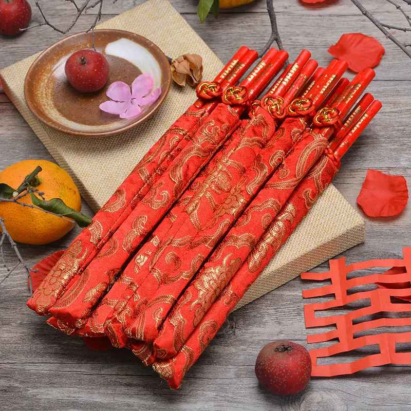 Tofok китайские красные деревянные палочки для суши пищевые Hashi Chop посуда свадебная