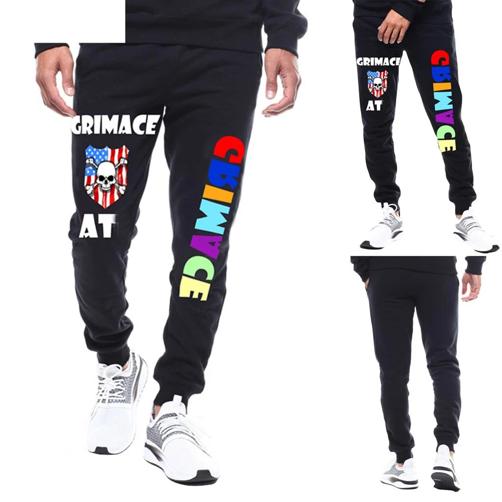 2018 New Warm Fashion Men Road Men Skull Printed Overalls Casual Pocket Sport Work Casual Trouser Pants Autumn Tops  18NOV28