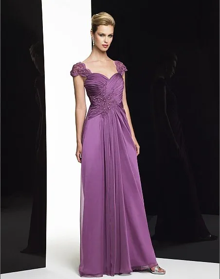 

free shipping 2013 new design vestidos de festa long dress purple lace chiffon plus size party evening elegant dress formal gown