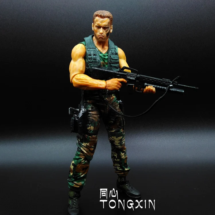 NECA фильм 25th Хищник инопланетянин Арнольд Шварценеггер патруль голландский извлечение голландский Охотник за джунглями 18 см игрушка ПВХ фигурка модель S108