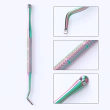 1 шт. двойной дизайн ногтей для удаления кутикулы Ложка Из Нержавеющей Стали Многофункциональный для удаления мертвой кожи инструмент для удаления кутикулы Инструмент для маникюра ногтей