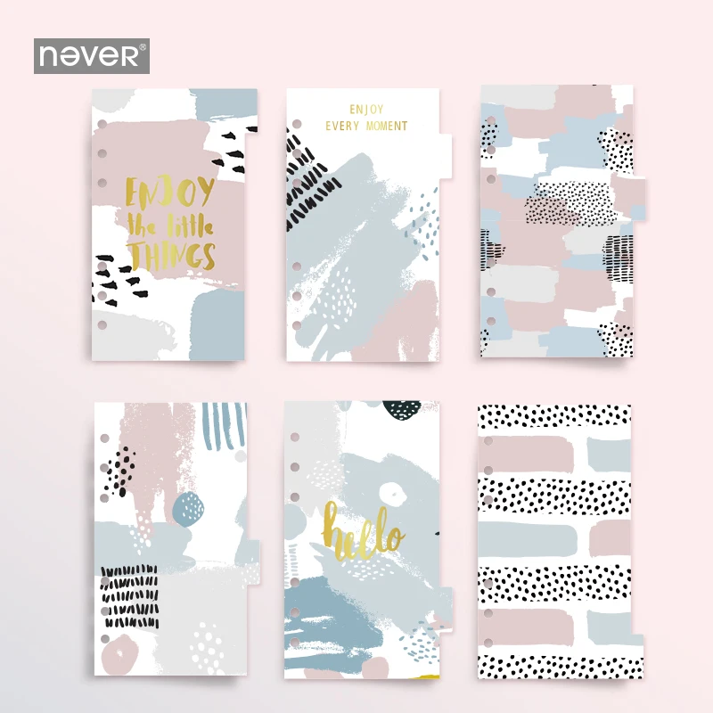 Notever Memphis серии notebook s и Journals индексные страницы планировщик разделители для Filofax спиральная тетрадь школьные и офисные принадлежности