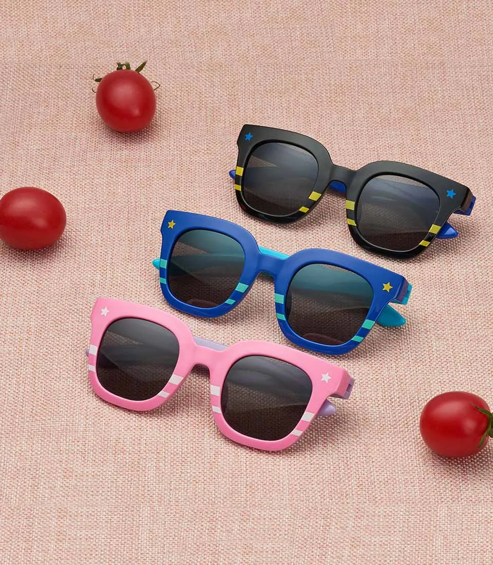 Children Polarizing sunglasses 2018 new fashion square kids Sunglasses boy girl Square goggles Baby travel glasses  UV400 (2)