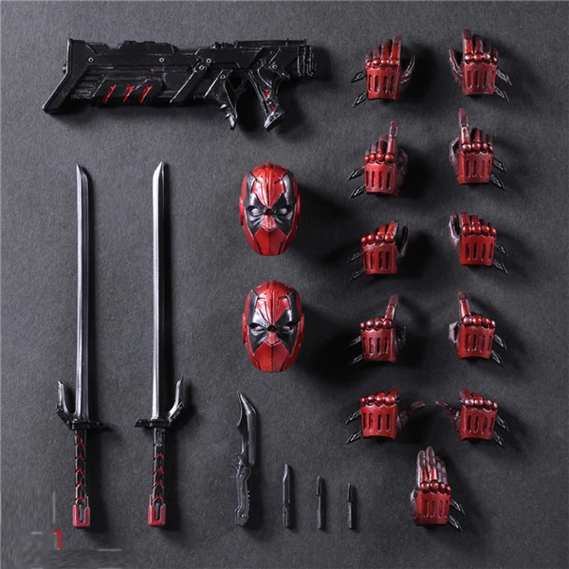 26cm Deadpool Figure Wolverine X-MEN Play Arts Dead Pool PVC Action Figures Resin Collection Model Doll Toy Gifts (5)