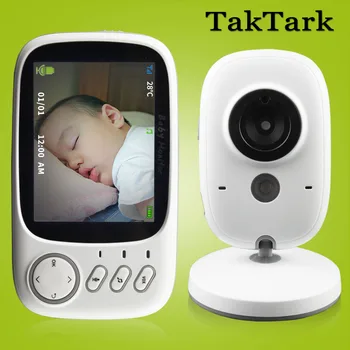 3.2 inch Wireless Video Color Baby Monitor High Resolution Baby Nanny Security Camera  Night Vision Temperature Monitoring