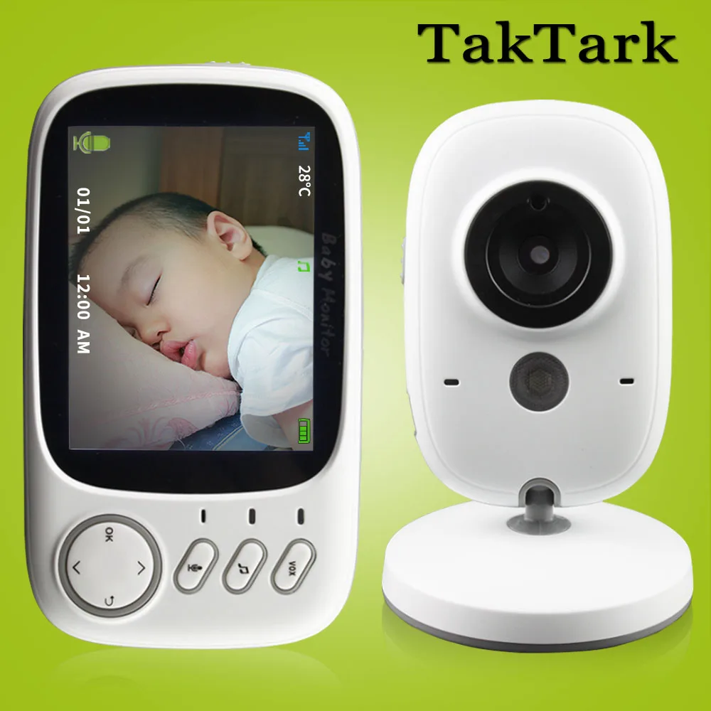3.2 pollici Wireless Video Baby Monitor a Colori Ad Alta Risoluzione Del Bambino Nanny Videocamera di Sicurezza di Visione Notturna di Monitoraggio della Temperatura