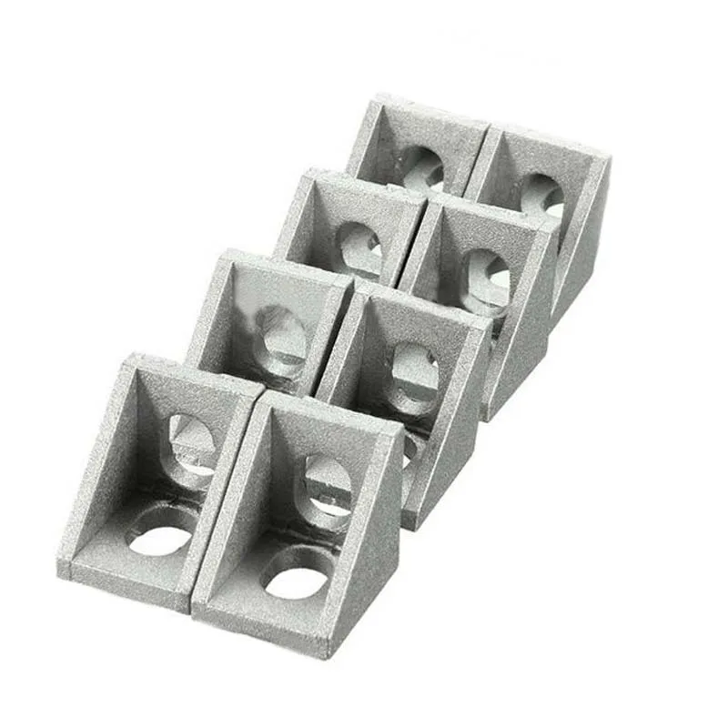 

2020 Brackets Corner fitting angle aluminum 20x20 L Connector bracket fastener for 2020 Industrial Aluminum Profile 10pcs/25pcs