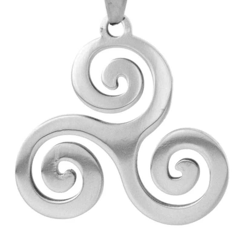 

Keltic Triple Spiral Druid Charm Pendant Stainless Steel Triskel Inspired Pendants Both Sides Mirror Polish High Quality