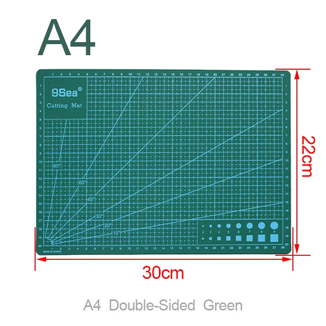 A5, A4, A3, кожа, ремесло, резка, гравировка, коврик, мягкий коврик, ручная доска, толщина 3 мм, дюймовый размер, резка, коврик, удар, шитье - Цвет: A4 Cutting Mat green