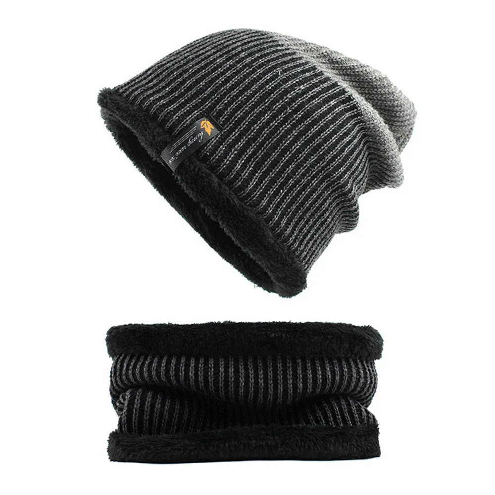 Зимние шапки для женщин Beanie для мужчин Skullies Bonnets зимняя пряжа ромб флис вязаные шерстяные шапки крышка уличная шапка для мужчин - Цвет: gray