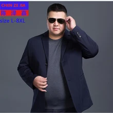 Новое поступление супер большой мужской Молодежный Модный Пиджак однобортный повседневный мужской блейзер высокого качества размера плюс L XL-6XL 7XL 8XL