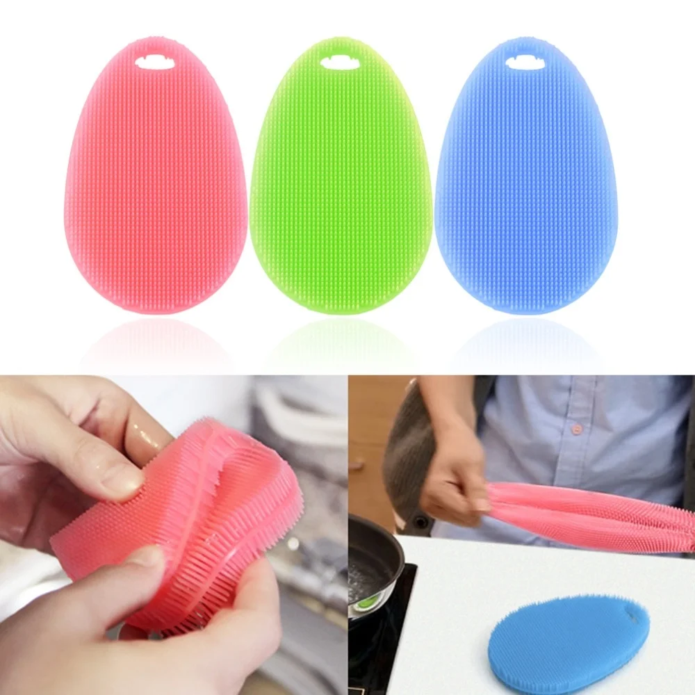 1Pc High Quality Multi function Soft Silicone Dish Washing Cleaning