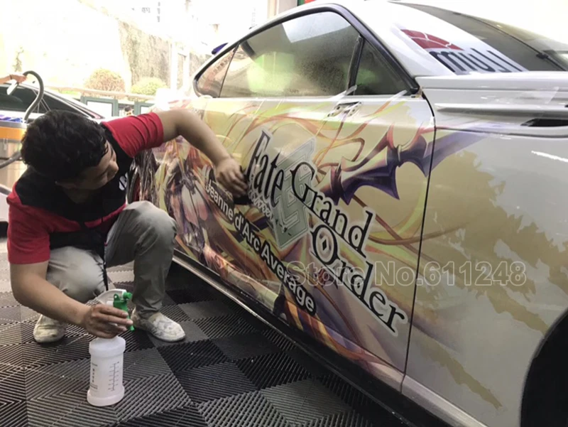 Водонепроницаемая мембрана японская игра-аниме наклейки для спортивных автомобилей гоночные полосы Fate/Grand Order граффити наклейка на автомобиль