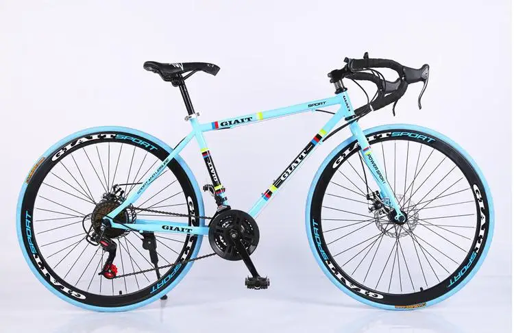 Sale 2016 new cycling jersey bicicleta road bike 52cm  steel  frame  road  bicycle man& woman bike   21/24/27  speed   Disc  brakes 3 4