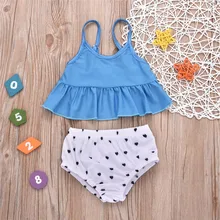 Одинаковый купальник для всей семьи; Летний Пляжный комплект из 2 предметов для девочек; цельный праздничный купальник на бретельках с принтом; Y