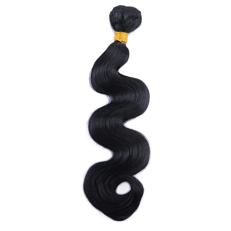 100 gram/pcs Natural black body wave hair available synthetic hair for women - Цвет: # 1B