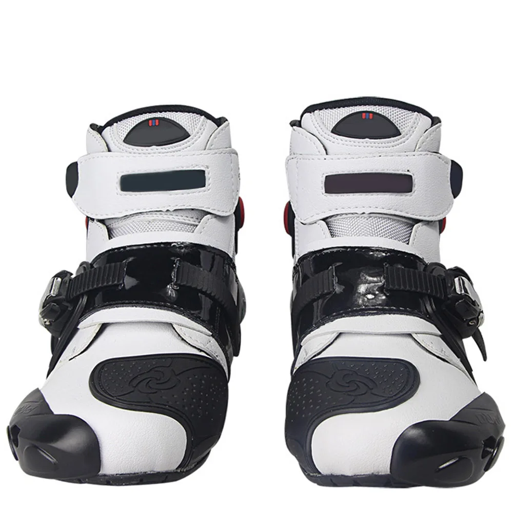 MAHAQI/ботинки в байкерском стиле; обувь для гонок; мотоциклетная обувь; байкерские ботинки; ботинки для верховой езды; мужские ботинки для велоспорта; спортивная обувь; Лидер продаж - Цвет: Белый