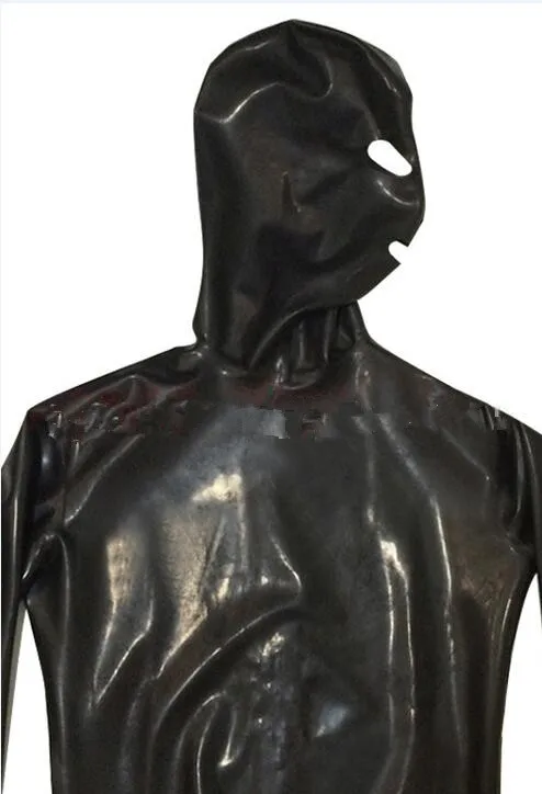 QINGXIANG X105 Faux Leather Jumpsuit Erotic Leotard Gay Men Sexy Fetish Nightclub Pvc Costume Prisoner Cosplay Bodysuit With Headgear -Zentai shop online