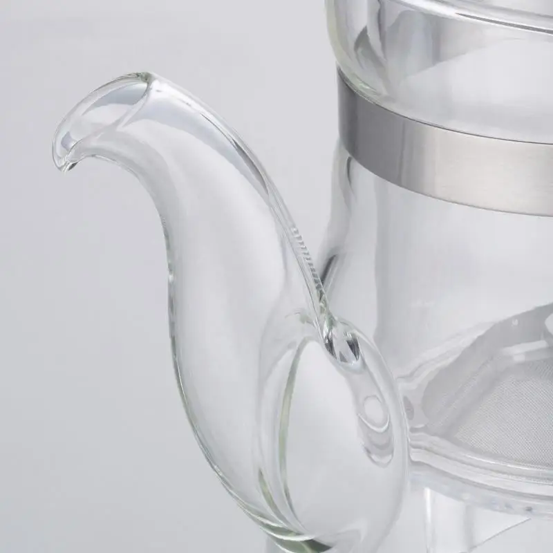 Heat Resistant Glass Tea Pot with Smart Filter 600ml & 4 Pcs Glass Tea CupsChinese Tea Set GiftEasy Tea Maker