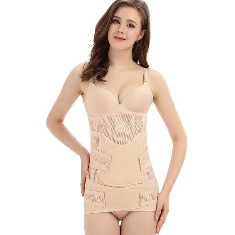 3 Pieces Set Maternity bandage Breathable Postnatal Athletic Belt Pregnancy Recovery font b Shapewear b font