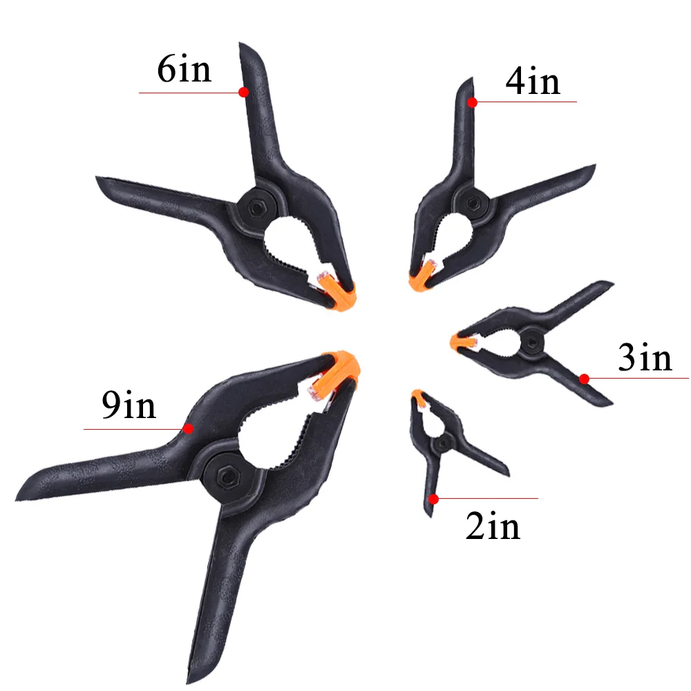 

2/3/4/6 inch Strong Clip Adjustable Nylon Spring Clamps for Photography Studio Tools Accessories Background Backdrops Fixed Clip