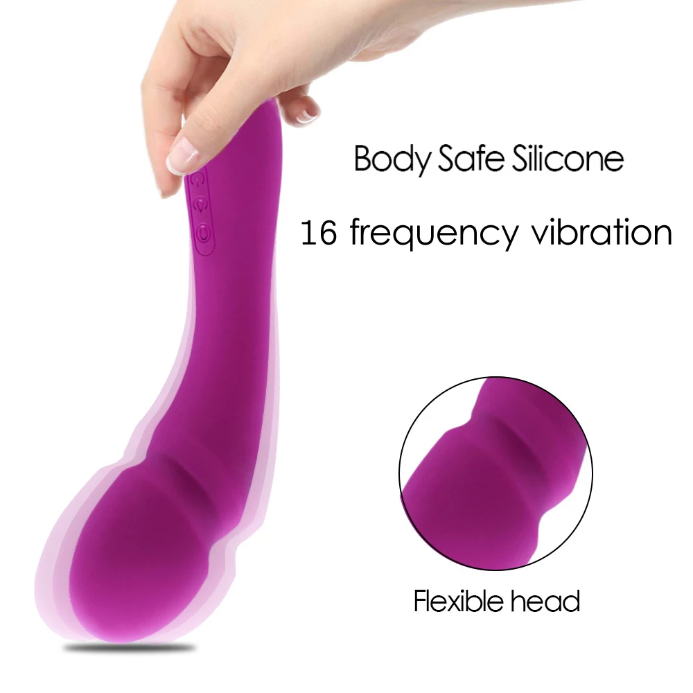 Powerful Vibrator for Woman 16 Speed AV G Spot Magic Wand Vibrators Massager Oral Clit Adult Sex Toys Erotic | Красота и здоровье