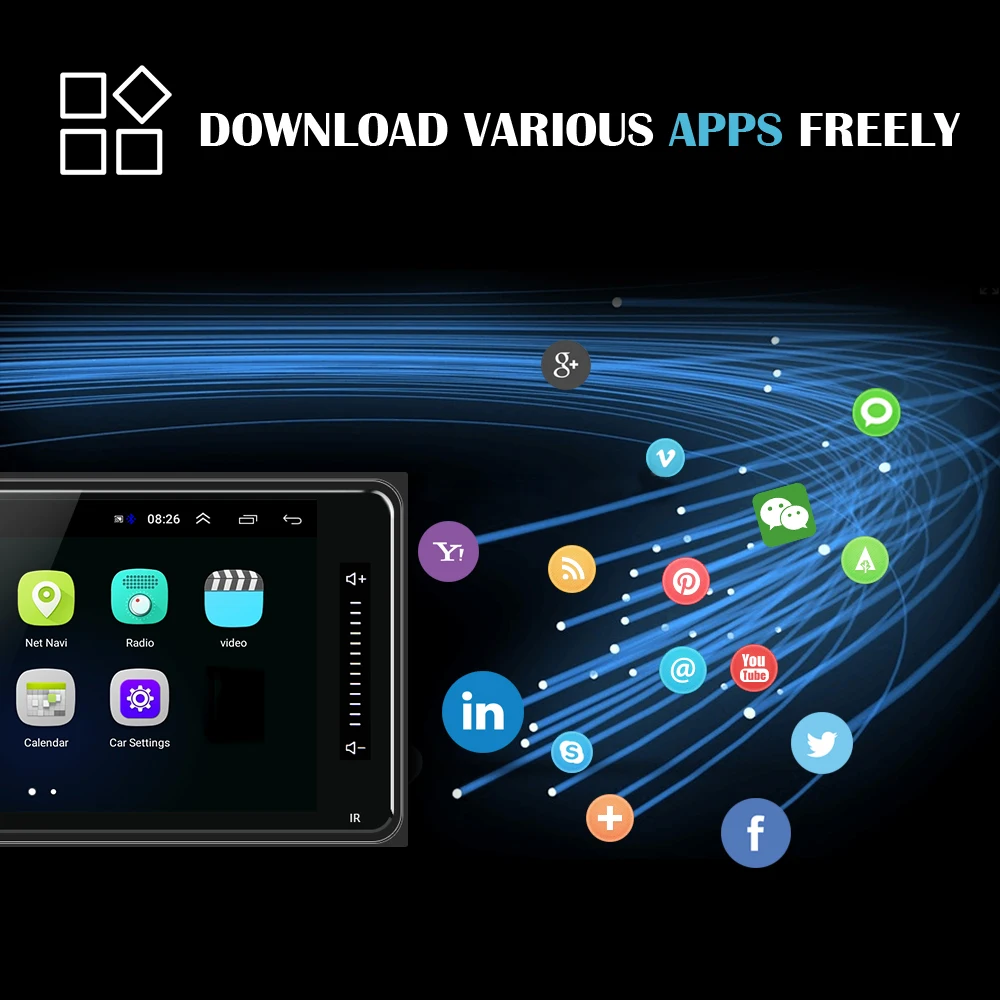  Podofo Android 8.1 Auto Radio GPS Car Multimedia Lettore 2 Din 7 ''Autoradio Bluetooth Auto Audio F