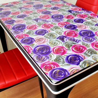  New Oil-proof soft plastic waterproof tablecloth Home Dining Room Tablecloth PVC Table Runner Water