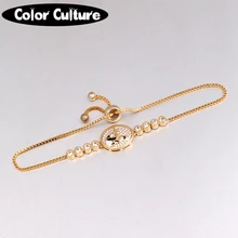 Китай Прекрасный панды Дизайн браслет для женщин Регулируемый нежный микро с инкрустацией AAA циркония эмаль ювелирные изделия девушки новогодние подарки