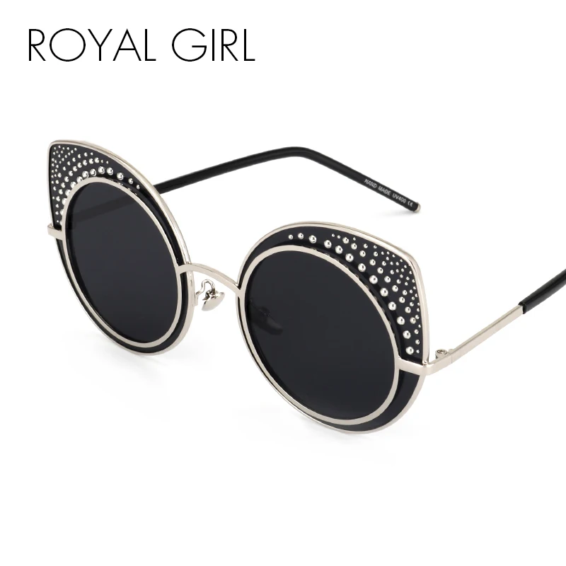 Royal Girl Fashion Cat Eye Sunglasses Women Brand Designer Retro Steampunk Female Sun Glasses