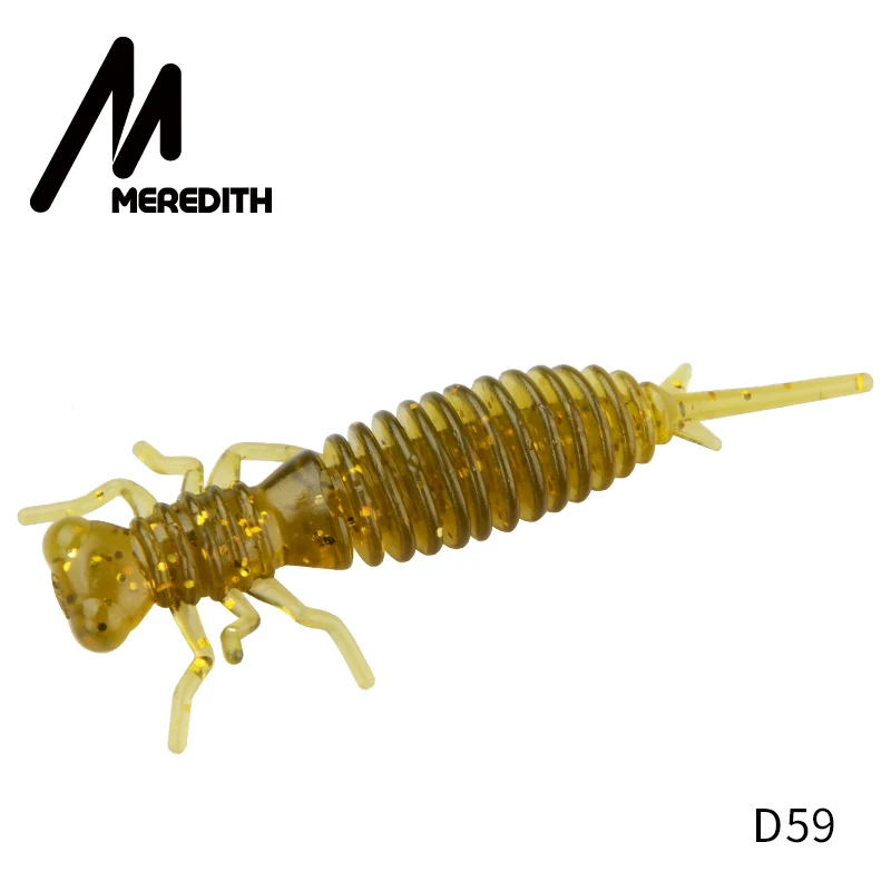 MEREDITH 85 мм, 4 шт., мягкие приманки для рыбалки, искусственные рыболовные червь, личинка, силиконовые приманки для ловли щуки, гольян, пластиковые приманки - Цвет: D59