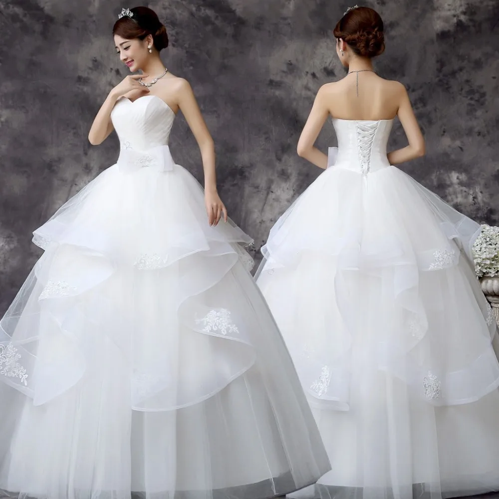 Customized Wedding Dress 2016 New Korean Style Handmade Wedding