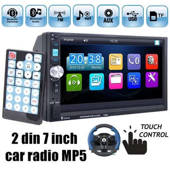 

MP5 Player Stereo FM USB TF 2DIN 7 Inch Car Radio Rear Camera Touch Screen Bluetooth Mirror Link Screen Mirror For Android Phone