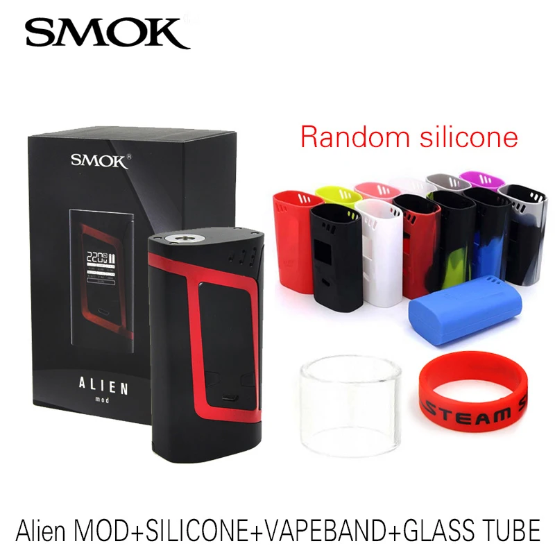

100% original smok alien mod 220W 18650 TC Box Mod E Cigarette temp Control Vape Mod smoktech alien mod vaporizer