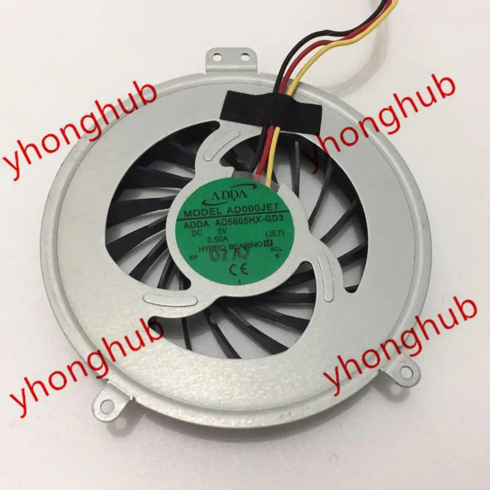 

ADDA AD000JE7 AD5605HX-GD3 AD05605HX09G300 DC 5V 0.50A Server Laptop Cooler Fan