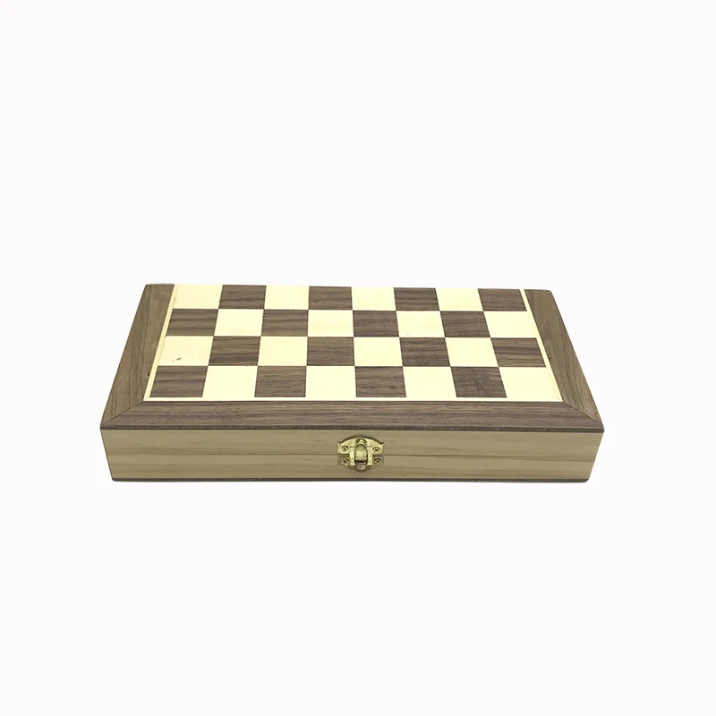 Yernea Magnetic Chess Games Wooden Chessboard Outdoor Chess Set Games Solid Wood Pieces Magnetic Folding Chessboard