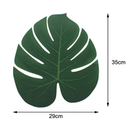12 шт. растения кобура Искусственный лист тропические Пальмовые Листья остров стиль моделирование завод Свадебная вечеринка украшение домашнего стола - Цвет: 12 inch