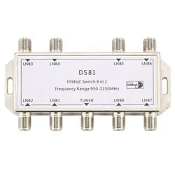 DS81 8 в 1 спутниковый сигнал выключатель DiSEqC приемник LNB Multiswitch сверхмощный цинк Die-хром литой обработанный